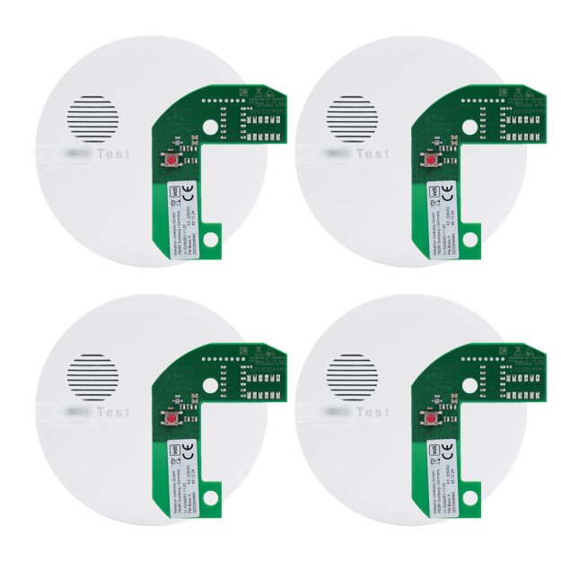 Hekatron Rauchwarnmelder Genius Plus X + Funkmodul Basis X 4er Pack