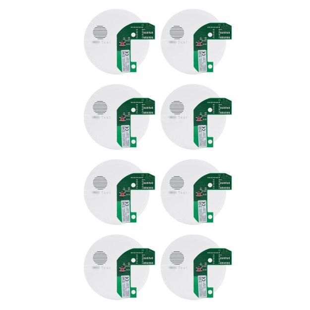 Hekatron Rauchwarnmelder Genius Plus X + Funkmodul Basis X 8er Pack