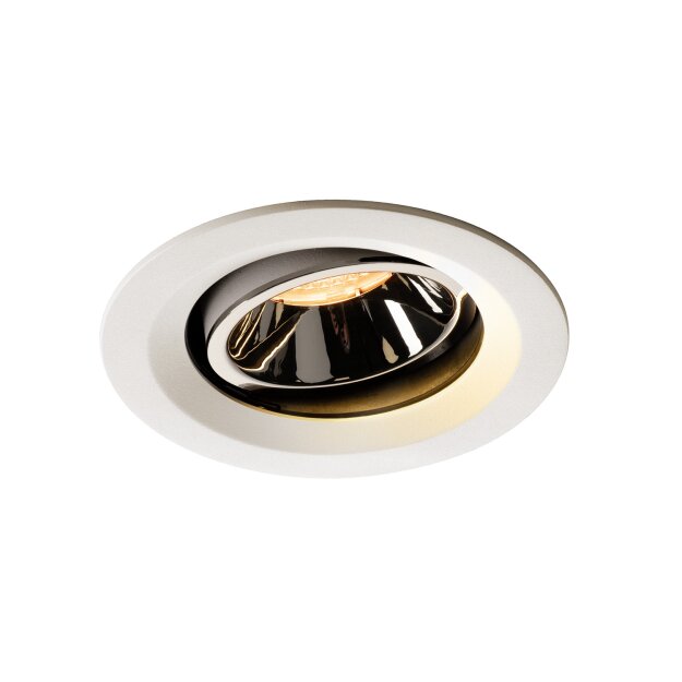 SLV 1003567 NUMINOS® MOVE DL M Indoor LED Deckeneinbauleuchte Weiß/Chrom 2700K 20° dreh- und schwenkbar