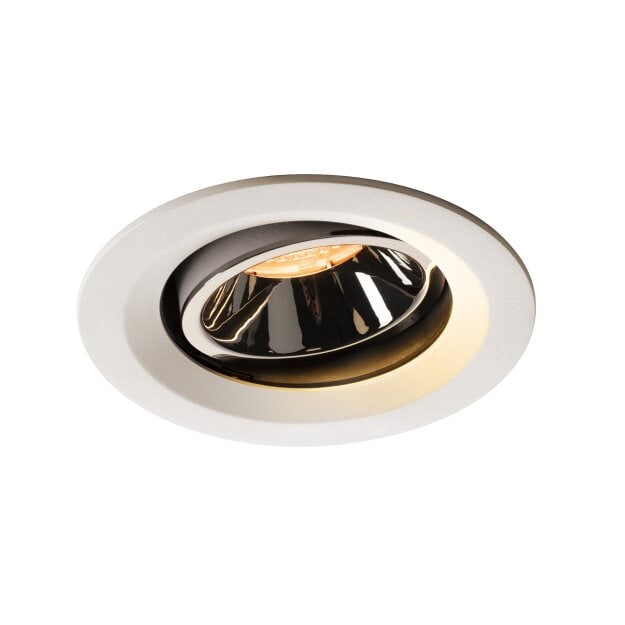 SLV 1003573 NUMINOS® MOVE DL M Indoor LED Deckeneinbauleuchte Weiß/Chrom 2700K 55° dreh- und schwenkbar