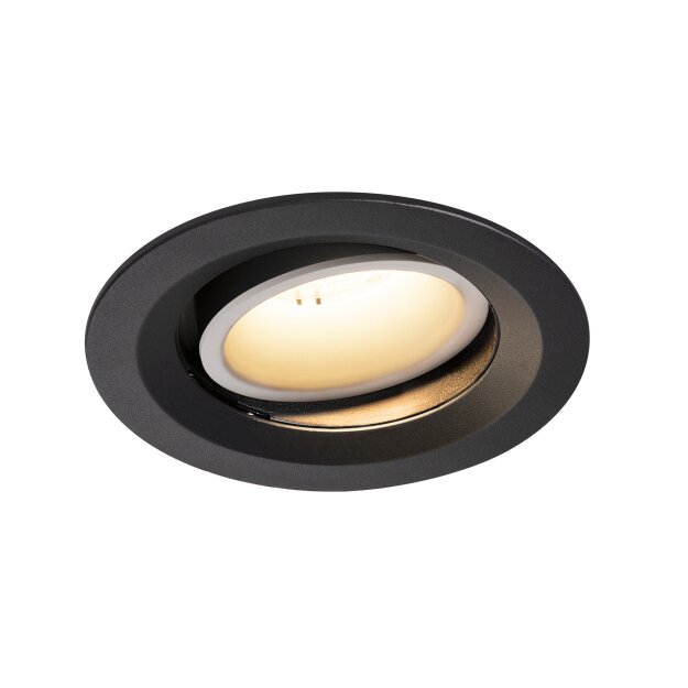 SLV 1003584 NUMINOS® MOVE DL M Indoor LED Deckeneinbauleuchte Schwarz/Weiß 3000K 55° dreh- und schwenkbar