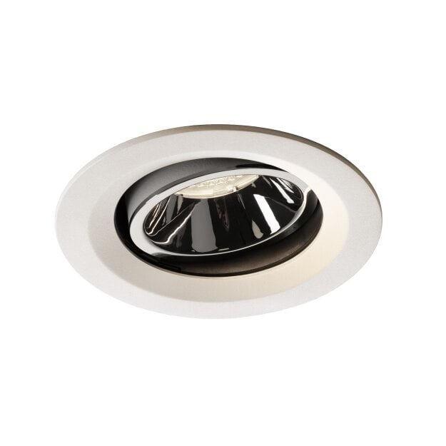 SLV 1003621 NUMINOS® MOVE DL M Indoor LED Deckeneinbauleuchte Weiß/Chrom 4000K 55° dreh- und schwenkbar