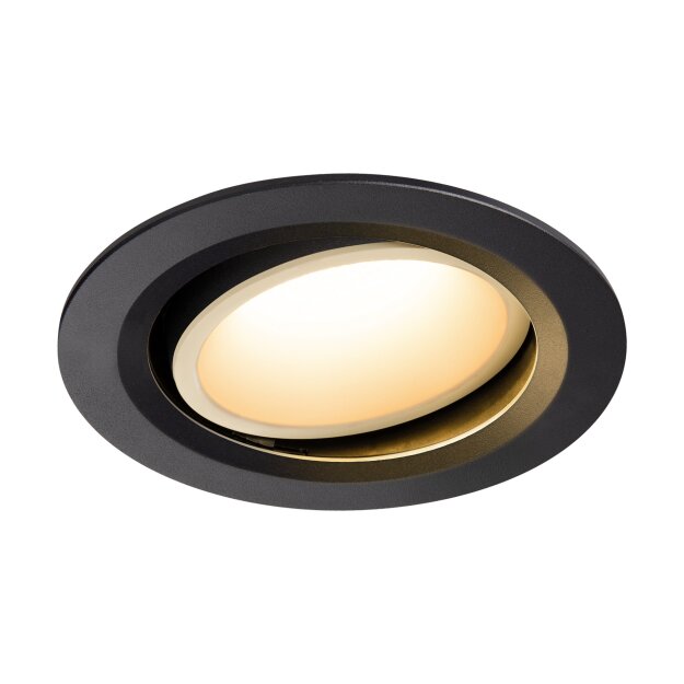 SLV 1003629 NUMINOS® MOVE DL L Indoor LED Deckeneinbauleuchte Schwarz/Weiß 2700K 40° dreh- und schwenkbar
