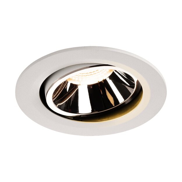 SLV 1003639 NUMINOS® MOVE DL L Indoor LED Deckeneinbauleuchte Weiß/Chrom 2700K 20° dreh- und schwenkbar