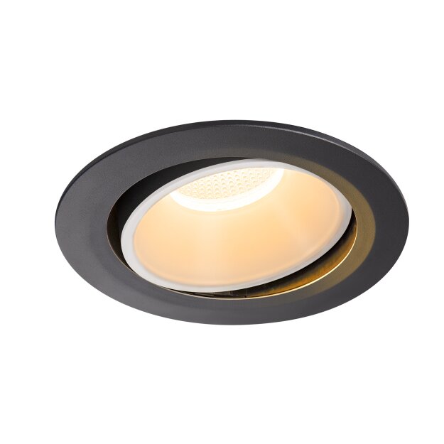 SLV 1003704 NUMINOS® MOVE DL XL Indoor LED Deckeneinbauleuchte Schwarz/Weiß 2700K 55° dreh- und schwenkbar