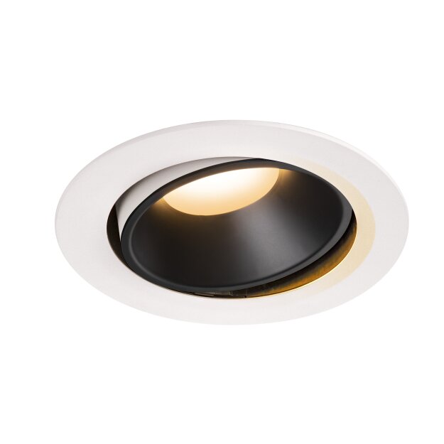 SLV 1003712 NUMINOS® MOVE DL XL Indoor LED Deckeneinbauleuchte Weiß/Schwarz 2700K 40° dreh- und schwenkbar