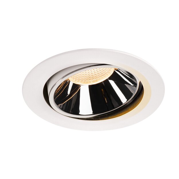 SLV 1003717 NUMINOS® MOVE DL XL Indoor LED Deckeneinbauleuchte Weiß/Chrom 2700K 55° dreh- und schwenkbar