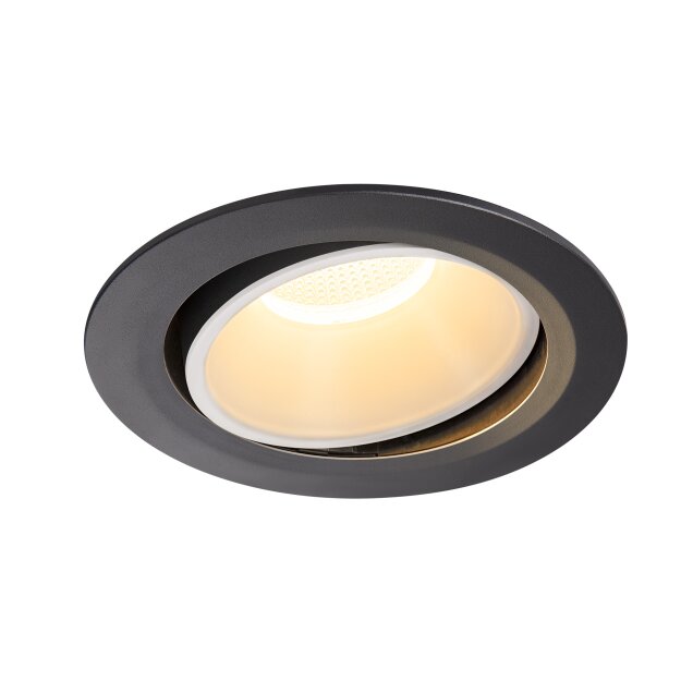 SLV 1003725 NUMINOS® MOVE DL XL Indoor LED Deckeneinbauleuchte Schwarz/Weiß 3000K 40° dreh- und schwenkbar