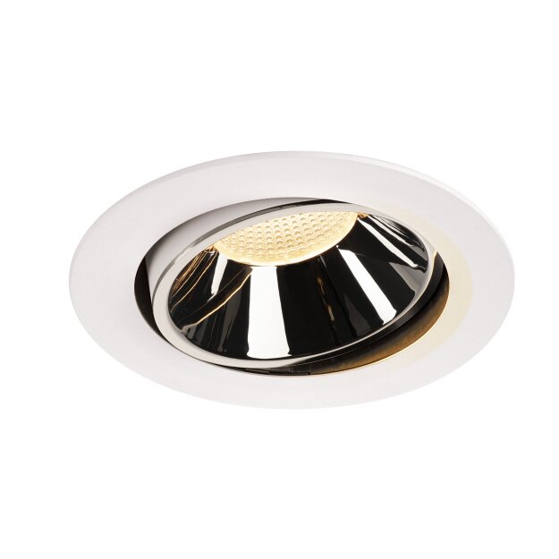 SLV 1003735 NUMINOS® MOVE DL XL Indoor LED Deckeneinbauleuchte Weiß/Chrom 3000K 20° dreh- und schwenkbar