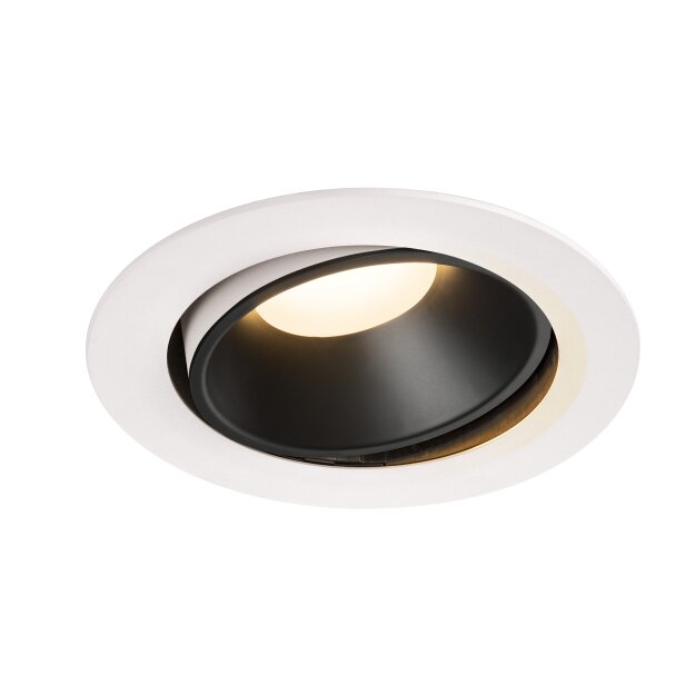 SLV 1003739 NUMINOS® MOVE DL XL Indoor LED Deckeneinbauleuchte Weiß/Schwarz 3000K 55° dreh- und schwenkbar