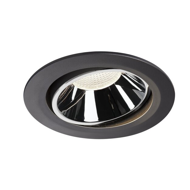 SLV 1003750 NUMINOS® MOVE DL XL Indoor LED Deckeneinbauleuchte Schwarz/Chrom 4000K 40° dreh- und schwenkbar