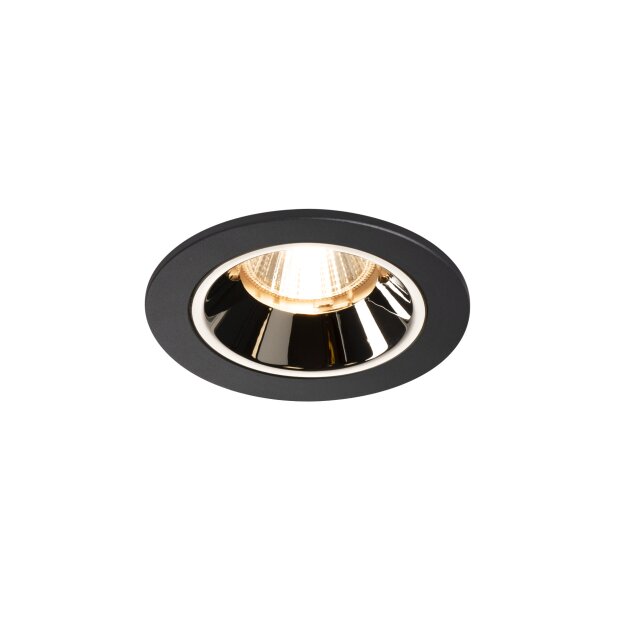 SLV 1003774 NUMINOS® DL S Indoor LED Deckeneinbauleuchte Schwarz/Chrom 2700K 40° inkl. Blattfedern