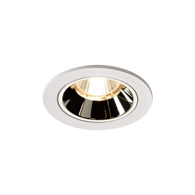 SLV 1003783 NUMINOS® DL S Indoor LED Deckeneinbauleuchte Weiß/Chrom 2700K 20° inkl. Blattfedern