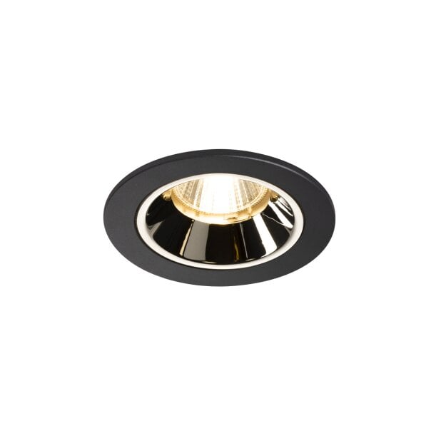 SLV 1003795 NUMINOS® DL S Indoor LED Deckeneinbauleuchte Schwarz/Chrom 3000K 20° inkl. Blattfedern