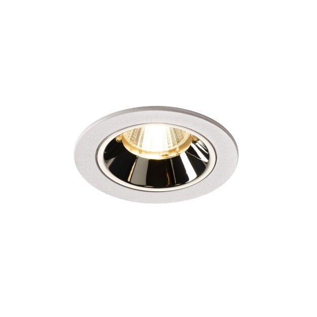 SLV 1003810 NUMINOS® DL S Indoor LED Deckeneinbauleuchte Weiß/Chrom 3000K 40° inkl. Blattfedern