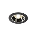 SLV 1003825 NUMINOS® DL S Indoor LED Deckeneinbauleuchte Schwarz/Chrom 4000K 55° inkl. Blattfedern
