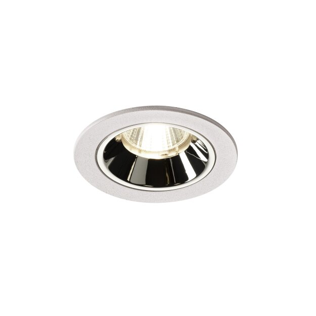 SLV 1003834 NUMINOS® DL S Indoor LED Deckeneinbauleuchte Weiß/Chrom 4000K 40° inkl. Blattfedern