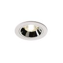 SLV 1003837 NUMINOS® DL S Indoor LED Deckeneinbauleuchte Weiß/Chrom 4000K 55° inkl. Blattfedern