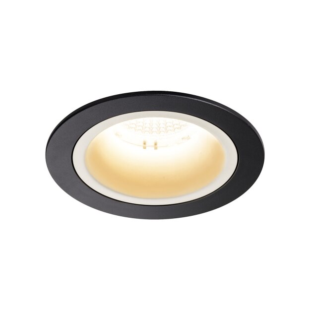 SLV 1003842 NUMINOS® DL M Indoor LED Deckeneinbauleuchte Schwarz/Weiß 2700K 20° inkl. Blattfedern