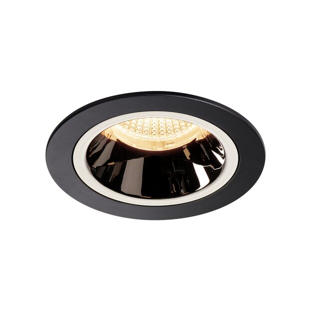 SLV 1003843 NUMINOS® DL M Indoor LED Deckeneinbauleuchte Schwarz/Chrom 2700K 20° inkl. Blattfedern