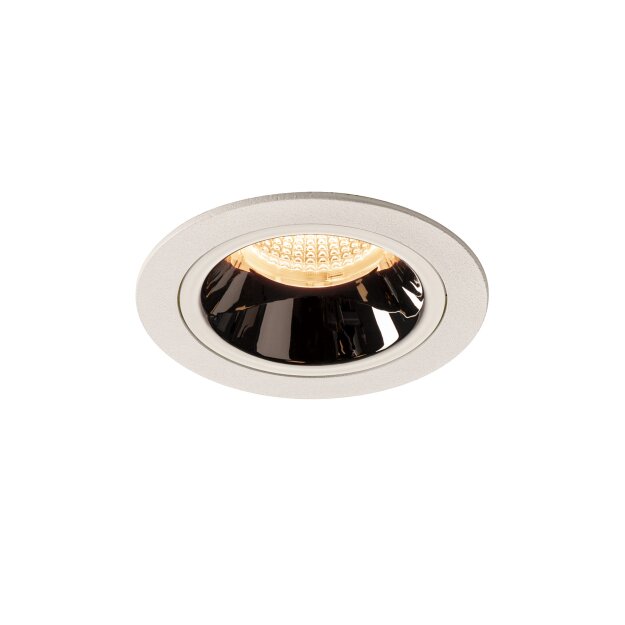 SLV 1003858 NUMINOS® DL M Indoor LED Deckeneinbauleuchte Weiß/Chrom 2700K 40° inkl. Blattfedern