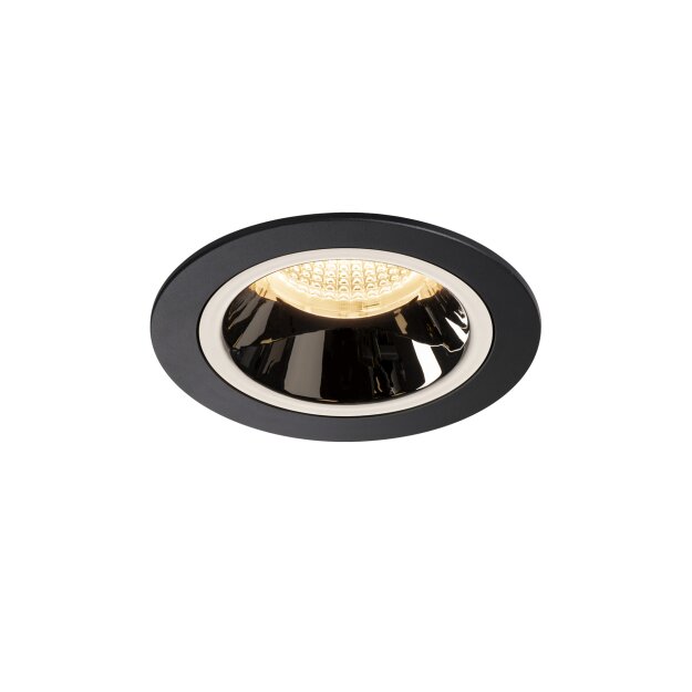 SLV 1003867 NUMINOS® DL M Indoor LED Deckeneinbauleuchte Schwarz/Chrom 3000K 20° inkl. Blattfedern