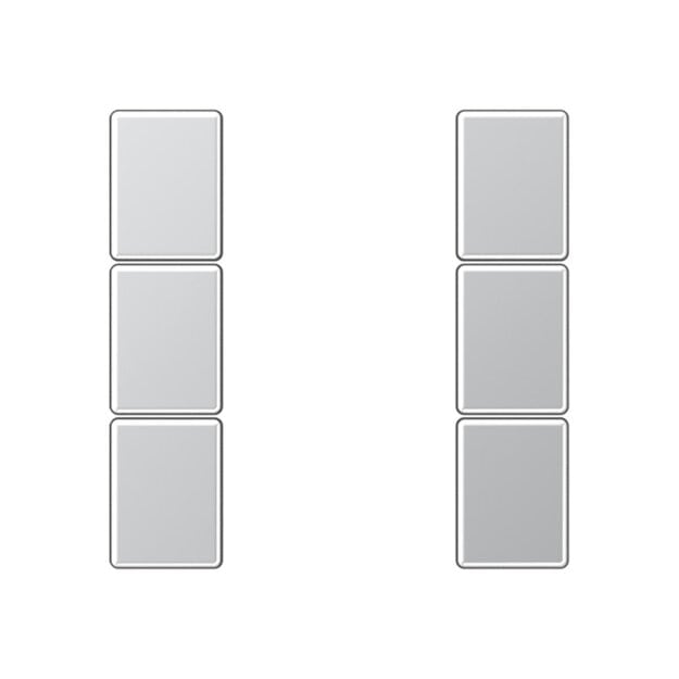 Jung A503TSAAL Tastensatz komplett 3fach (lackiertes Aluminium) Aluminium Serie A