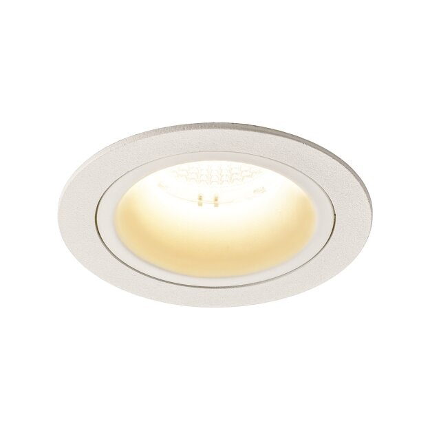SLV 1003881 NUMINOS® DL M Indoor LED Deckeneinbauleuchte Weiß/Weiß 3000K 40° inkl. Blattfedern