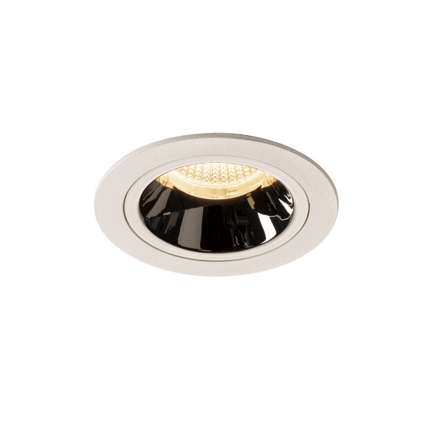 SLV 1003882 NUMINOS® DL M Indoor LED Deckeneinbauleuchte Weiß/Chrom 3000K 40° inkl. Blattfedern