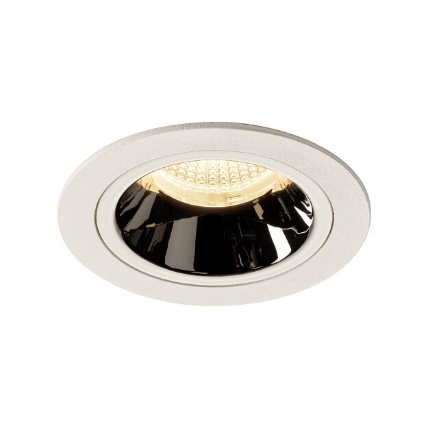 SLV 1003885 NUMINOS® DL M Indoor LED Deckeneinbauleuchte Weiß/Chrom 3000K 55° inkl. Blattfedern