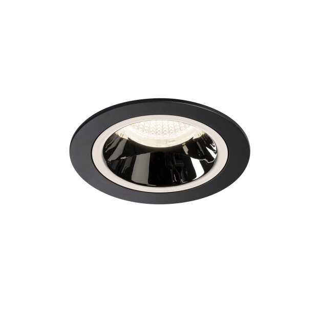 SLV 1003894 NUMINOS® DL M Indoor LED Deckeneinbauleuchte Schwarz/Chrom 4000K 40° inkl. Blattfedern