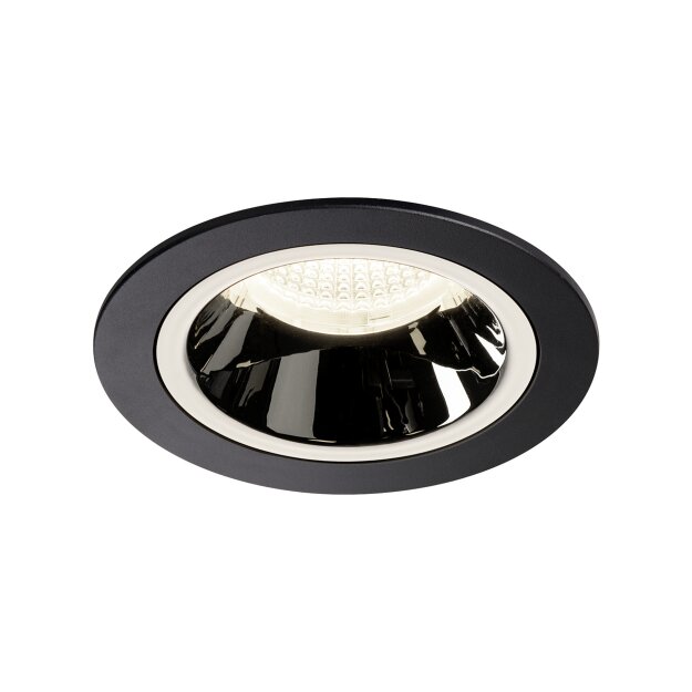 SLV 1003897 NUMINOS® DL M Indoor LED Deckeneinbauleuchte Schwarz/Chrom 4000K 55° inkl. Blattfedern