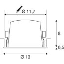 SLV 1003930 NUMINOS® DL L Indoor LED Deckeneinbauleuchte Weiß/Chrom 2700K 40°