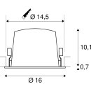 SLV 1004023 NUMINOS® DL XL Indoor LED Deckeneinbauleuchte Weiß/Chrom 3000K 20°