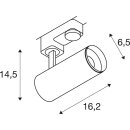 SLV 1004094 3~ NUMINOS® PHASE S 3 Phasen System Leuchte Weiß/Schwarz 4000K 24°