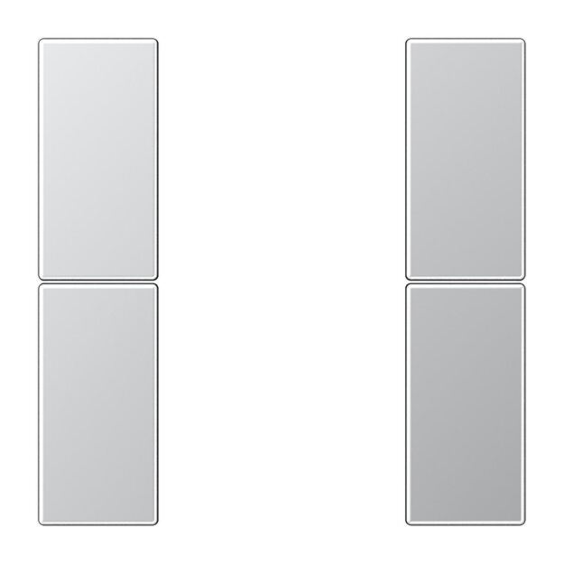 Jung AL2502TSA Tastensatz komplett 2fach (lackiertes Aluminium) Aluminium Serie LS