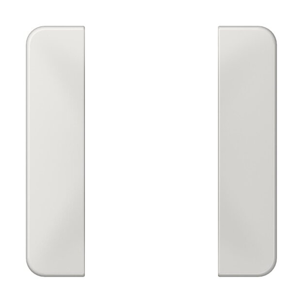 Jung CD501TSALG Tastensatz komplett 1fach (Thermoplast bruchsicher) Lichtgrau Serie CD