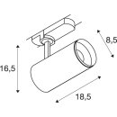 SLV 1004466 3~ NUMINOS® DALI M 3 Phasen System Leuchte Schwarz/Schwarz 3000K 24°