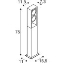 SLV 1004751 ESKINA FRAME 75 FL Outdoor LED Stehleuchte double Anthrazit CCT switch 3000/4000K