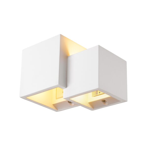 SLV 1004733 PLASTRA WL CUBES Indoor Wandaufbauleuchte QT14 Weiß