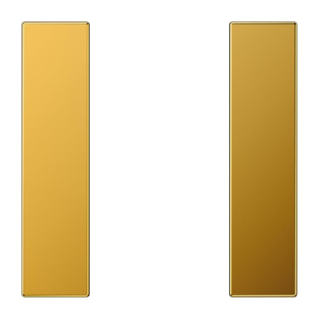 Jung LS501TSAGGO Tastensatz komplett 1fach (Metall mit echter Goldauflage) Vergoldet Serie LS