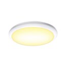 SLV 1005090 RUBA 42 CW Outdoor LED Wand- und Deckenaufbauleuchte Weiß CCT switch 3000/4000K