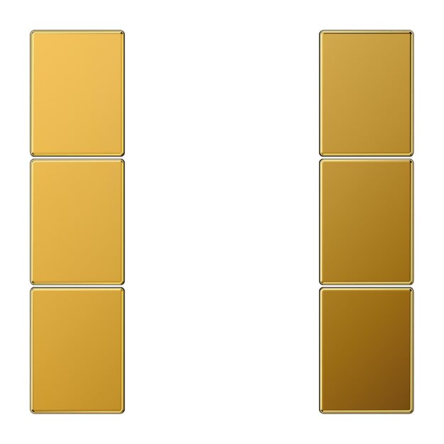 Jung LS503TSAGGO Tastensatz komplett 3fach (Metall mit echter Goldauflage) Vergoldet Serie LS