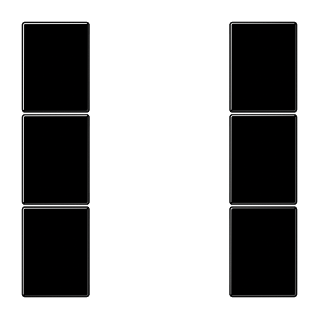Jung LS503TSASW Tastensatz komplett 3fach Schwarz Serie LS