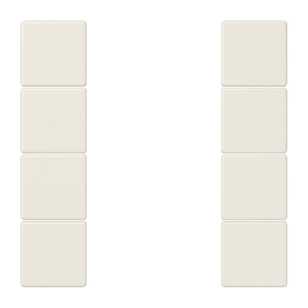 Jung LS504TSA Tastensatz komplett 4fach Weiß Serie LS
