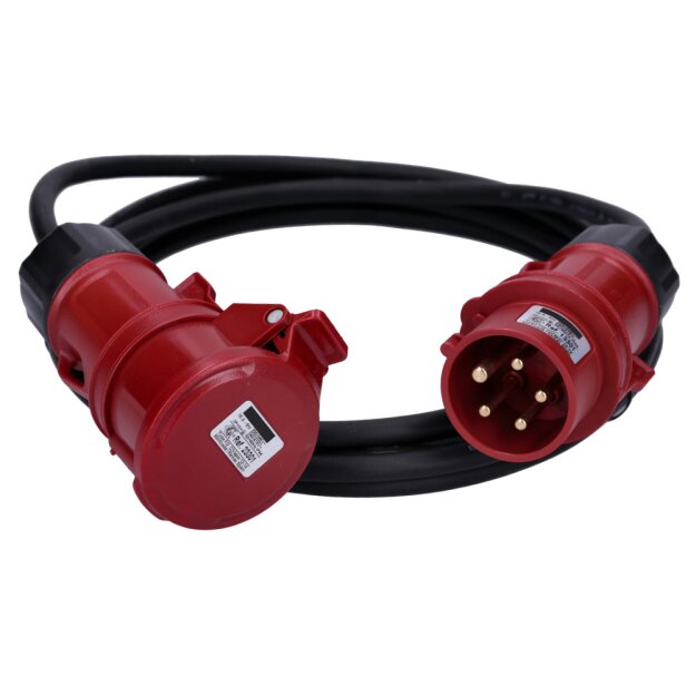 CEE Verlängerungskabel H07RN-F 5Gx1,5 16/5 400V 16A IP44 Starkstrom 5m