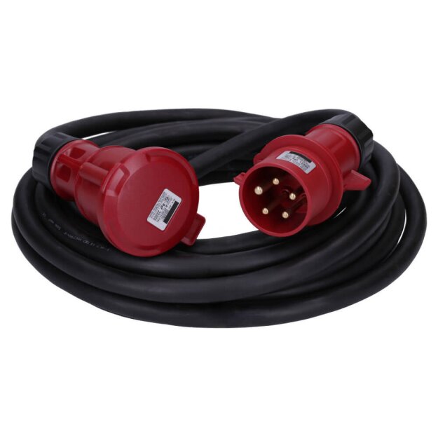 CEE Verlängerungskabel H07RN-F 5Gx6 32/5 400V 32A IP44 Starkstrom 10m