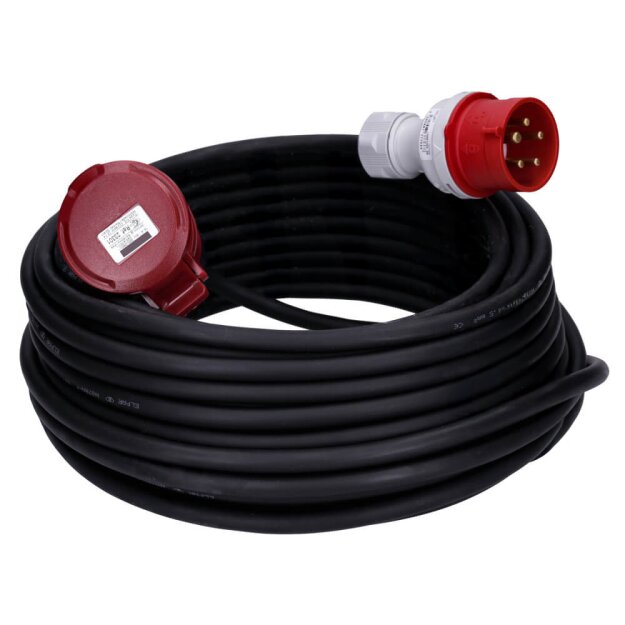 CEE Verlängerungskabel H07RN-F 5Gx1,5 16/5 400V 16A IP44 Phasenwender Starkstrom 25m