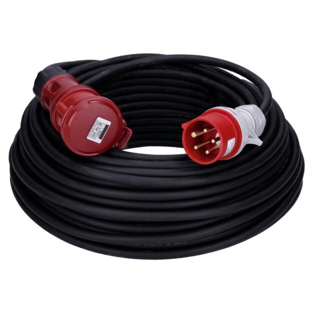 CEE Verlängerungskabel H07RN-F 5Gx1,5 16/5 400V 16A IP44 Phasenwender Starkstrom 50m