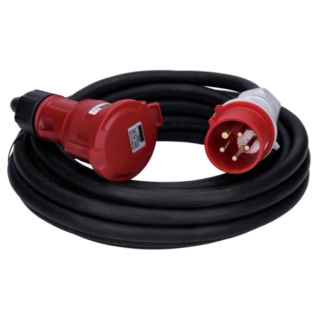CEE Verlängerungskabel H07RN-F 5Gx6 32/5 400V 32A IP44 Phasenwender Starkstrom 10m